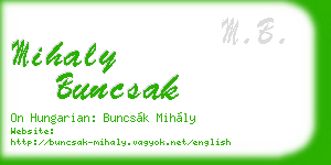 mihaly buncsak business card