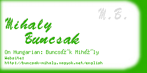 mihaly buncsak business card
